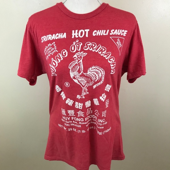 Sriracha Label Red Graphic Tee Size Medium - Picture 3 of 6